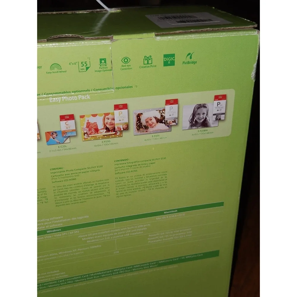 Canon SELPHY ES30 Digital Photo Thermal Printer Brand‎ New - Open Box